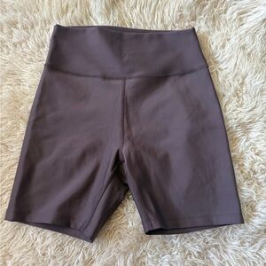 Prana Women's High-Rise Bike Shorts in Chocolate